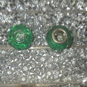 Elegant Green Bead Charms